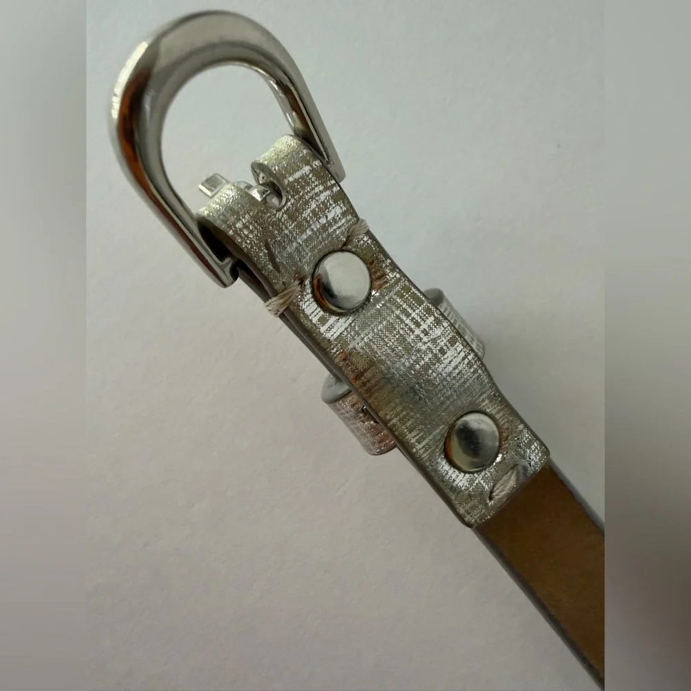 Ann‎ Taylor silver leather  Belt